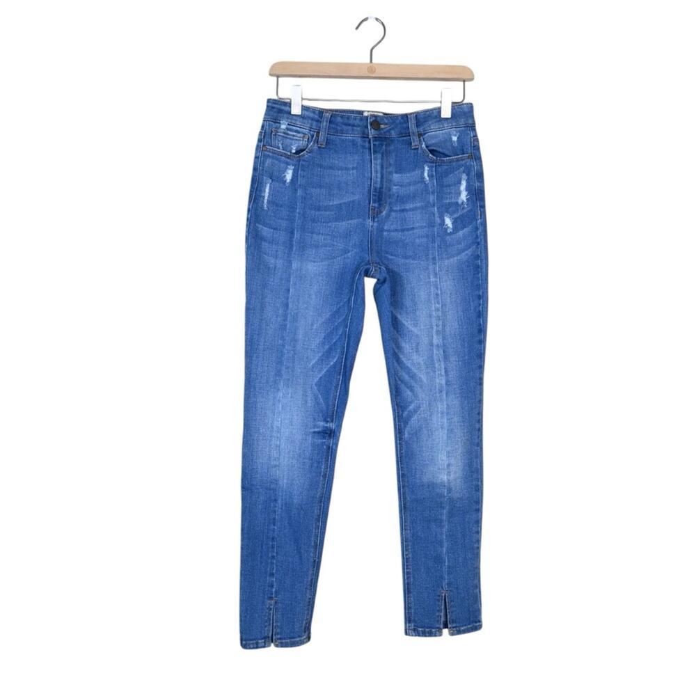 Gianni Bini Womens 5 Distressed Slim Ankle Slit Jeans